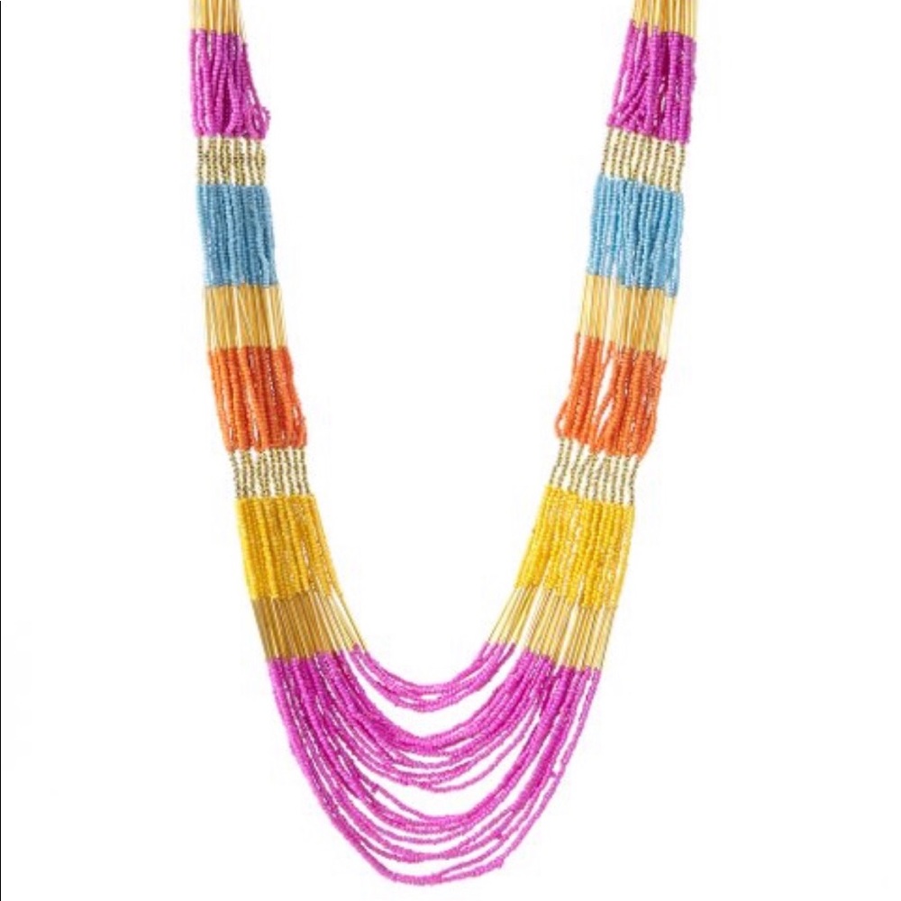 Colorful Glass Seed Bead Necklace - Picture 6 of 8